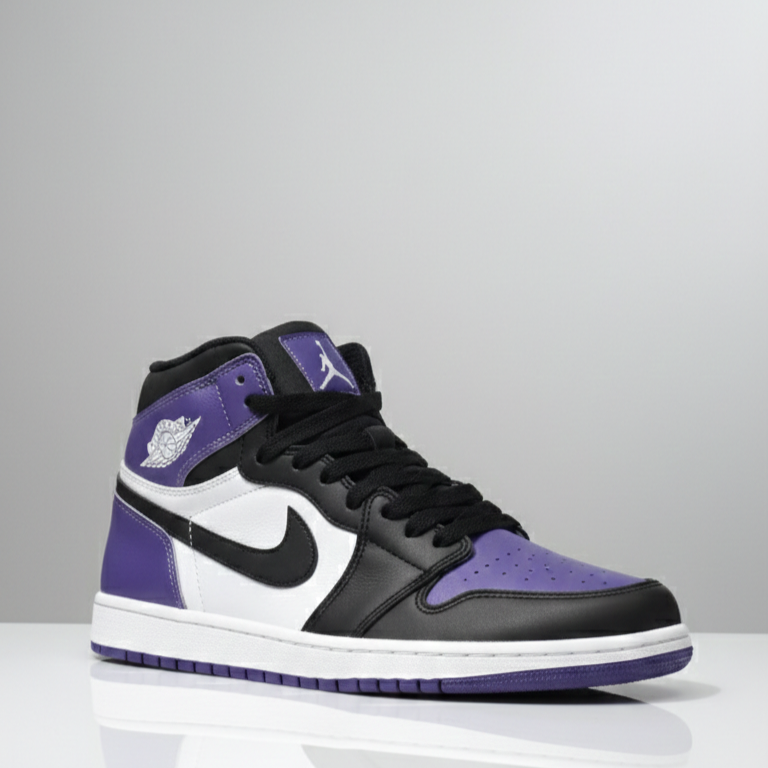 Hi-Neck black purple sneaker